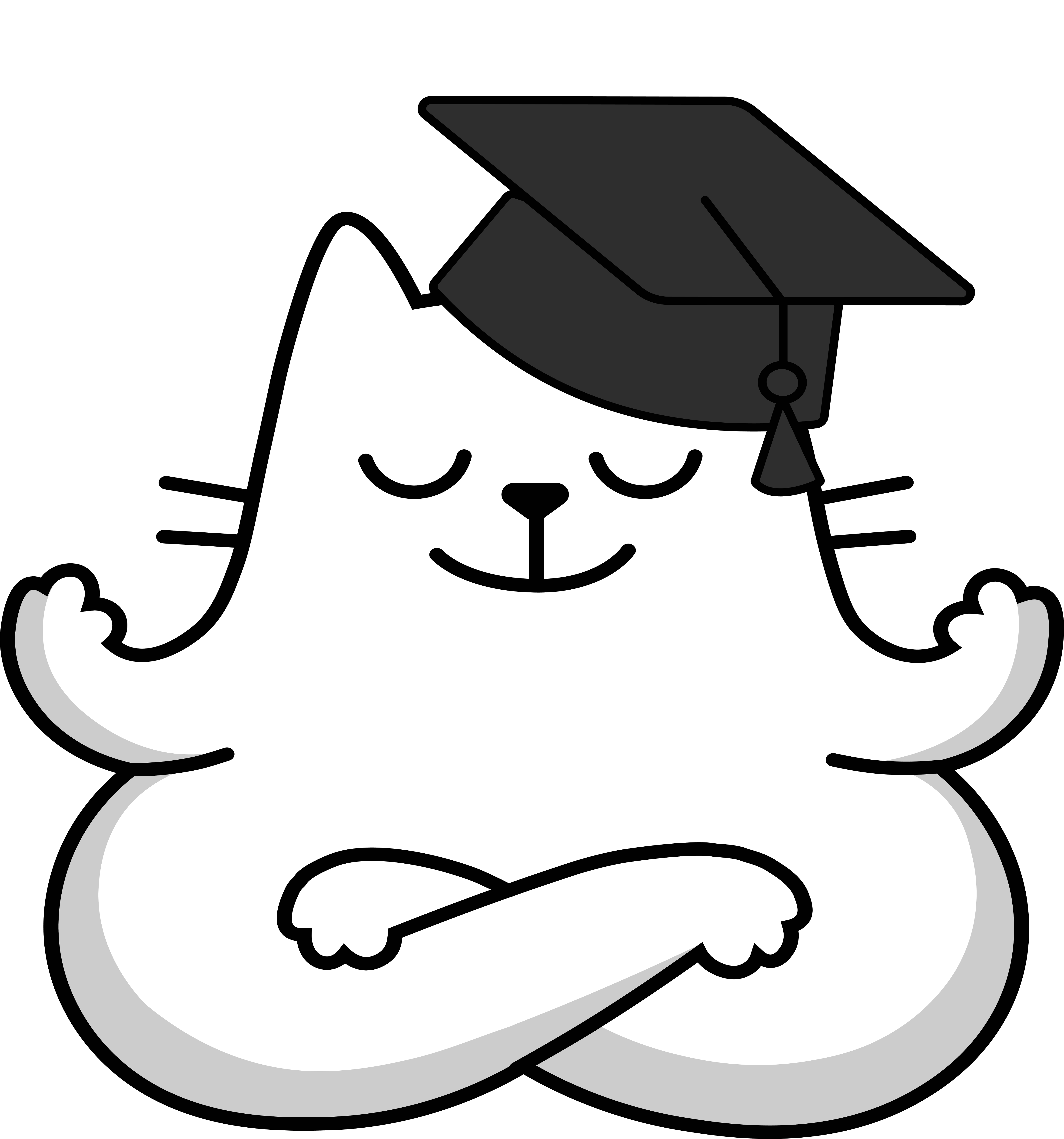 Shmoody Cat with graduation cap